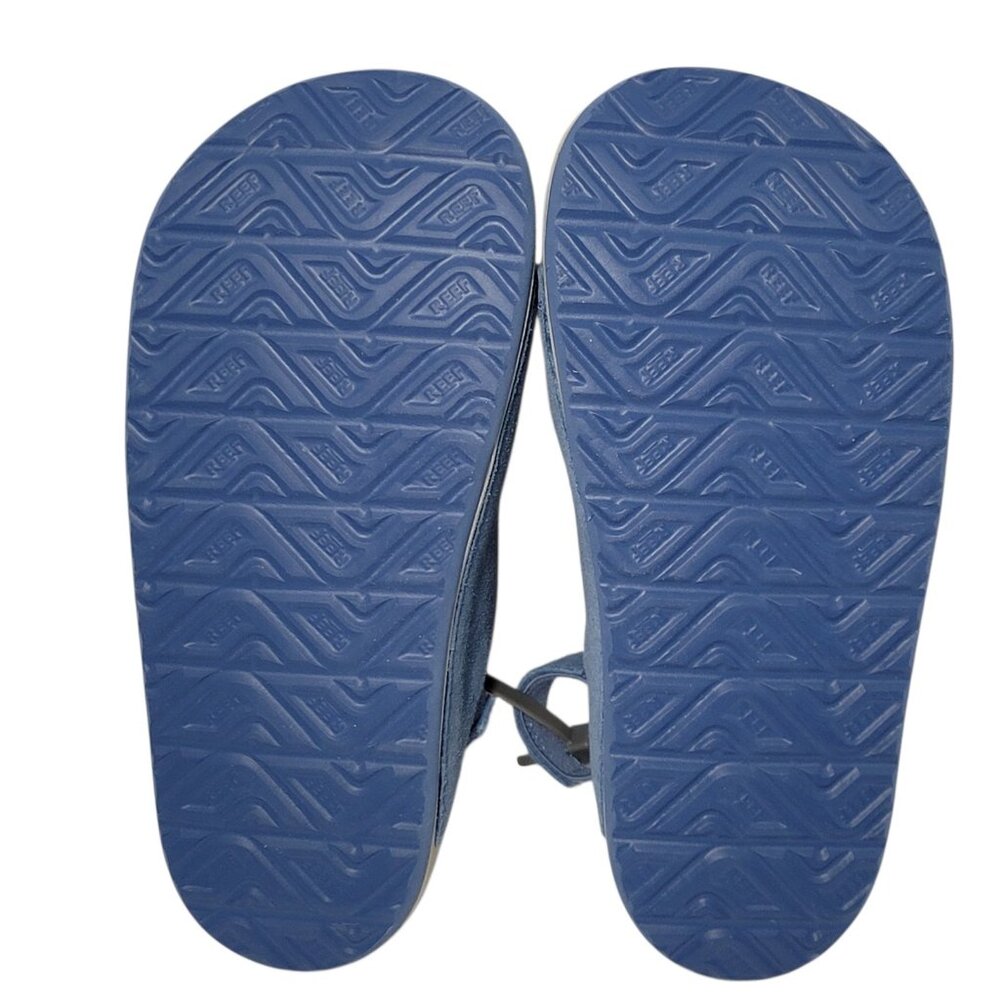 Reef Ojai Sandals Big Kid Size 12 Suede Leather Upper Unisex Backstrap Blue NWOT - Picture 12 of 13